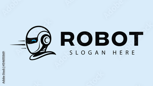 Robot Logo, Robot Speed Logo, Unique logo, tech logo