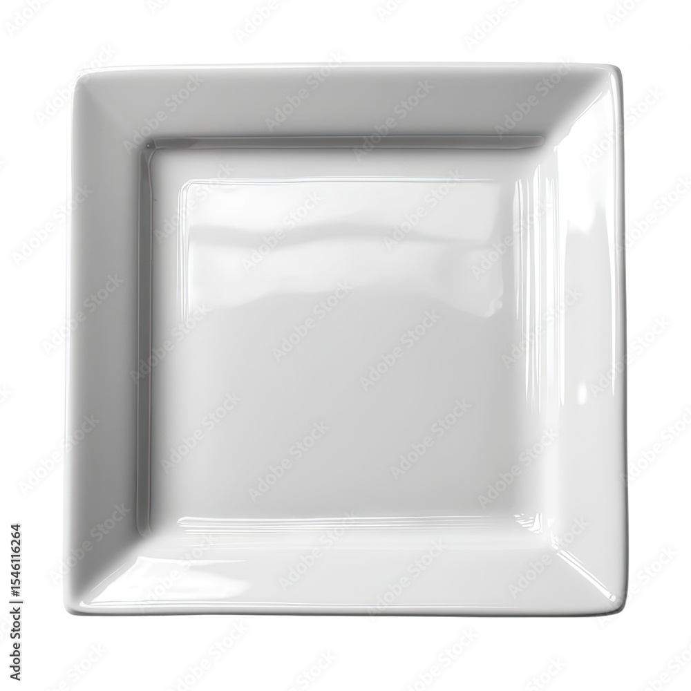 Clean and Elegant Square White Plate Ready for Food Presentation or Culinary Use in Modern Dining Setting Clean and Elegant Square White Plate Ready for Food Presentation or Culinary Use in Modern Dining Setting