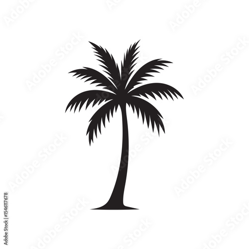 Silhouette Palm Tree Vector Illustration