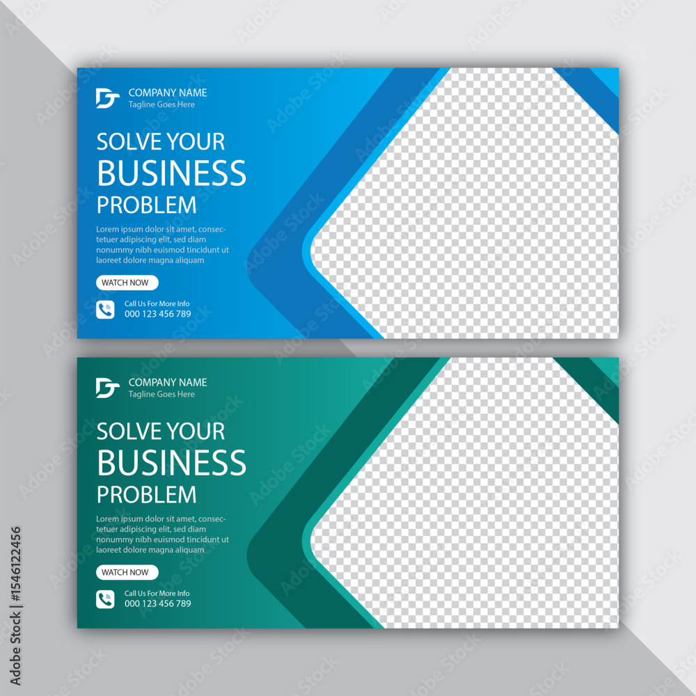Obraz premium Creative and Clean Billboard Banner Design for Corporate Marketing