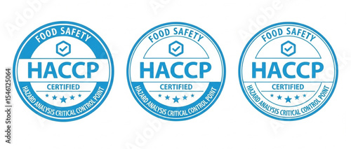HACCP food safety certified logo on white background