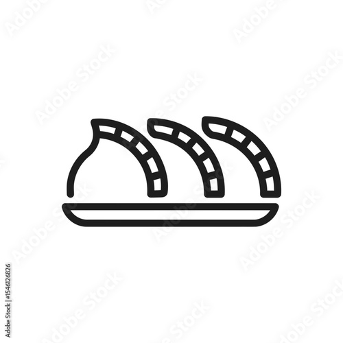 Dumplings on Plate Icon