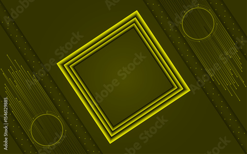 Banner background with square pattern , circle shapes | Modern creative background template for banner, flyer, card, presentation, corporate, decoration, greeting, packaging, with olive color