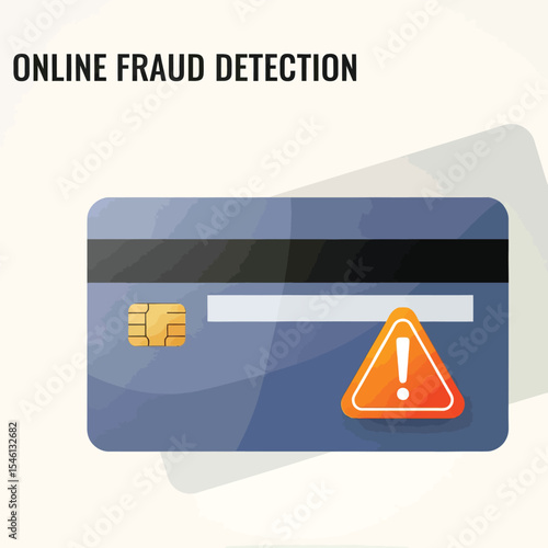 Blue Credit Card Fraud Alert Warning Sign security