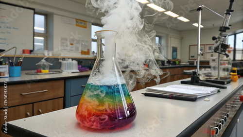 Chemical Reaction in Flask