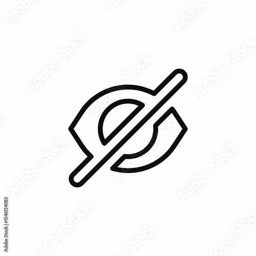 restricted view icon sign vector