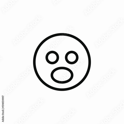 surprised reaction icon sign vector
