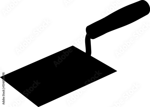 Construction Brick trowel tool silhouette illustration