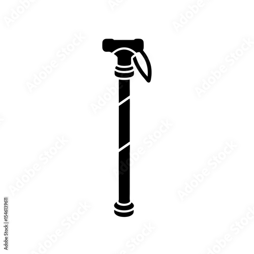 Hiking Pole Grip Icon Vector in Flat and Clean Isolated Design