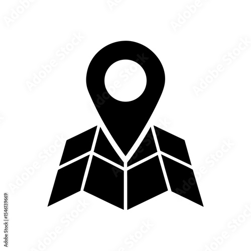 Map Icon Vector with Flat and Clean Isolated Style
