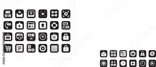 Modern Flat Vector Icon Set – Multimedia, Web, UI, and App Icons