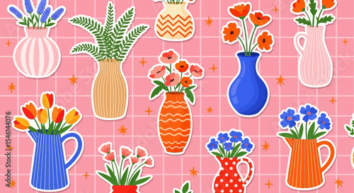 Vibrant Flower Arrangements in Stylish Vases A Collection of Spring Floral Designs
