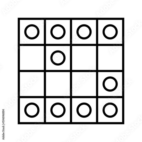 Pattern Grid Dots Outline Icon