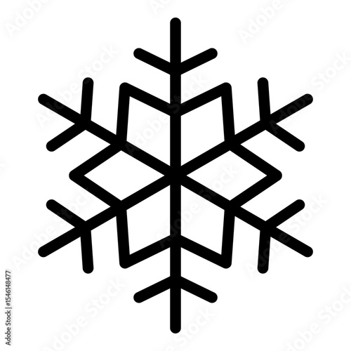 Snowflake icon. Vector line icon