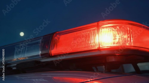 パトカーと警官、緊急出動、サイレン響く、緊急車両
