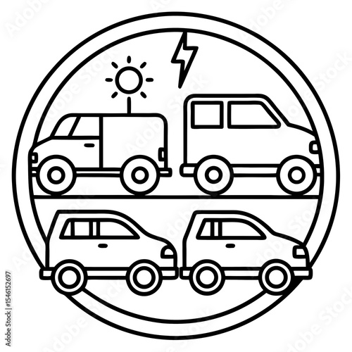 Wallpaper Mural truck icon set Torontodigital.ca