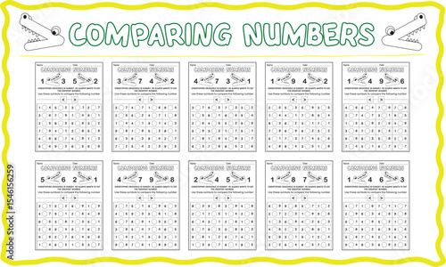 Greater Than and Less Than Comparing Worksheets