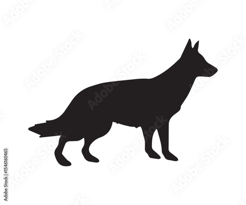 german shepherd silhouette, silhouette of german shepherd graphic art