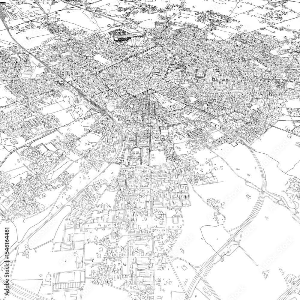 Fototapeta premium 3D illustration of city and urban in Lecce Italy