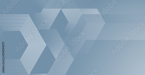 Subtle Blue Abstract Background Featuring Hexagonal Shapes with Thin White Lines, Evoking Modern Design and Technological Sophistication for Creative Projects