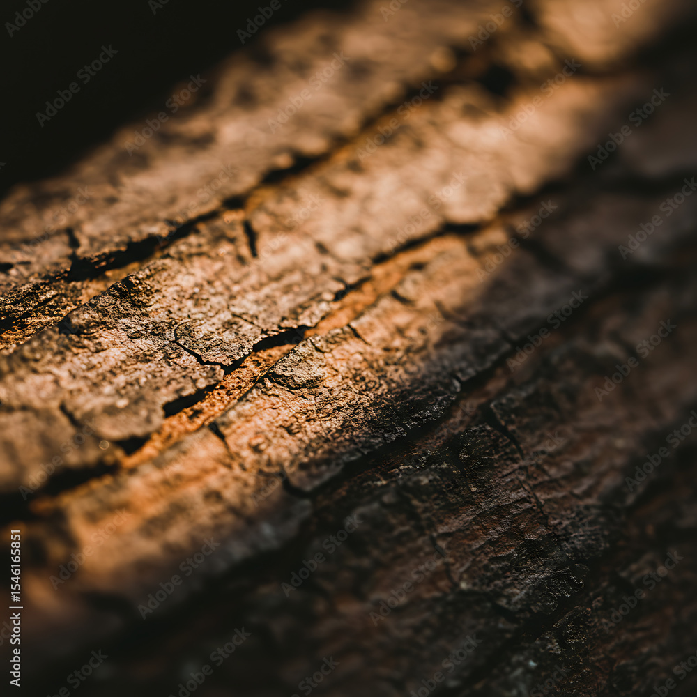 Extreme close-up macro shot of old, cracked tree bark, highlighting its deep, rough texture with warm, natural light.
Extreme close-up macro shot of old, cracked tree bark, highlighting its deep, rough texture with warm, natural light.