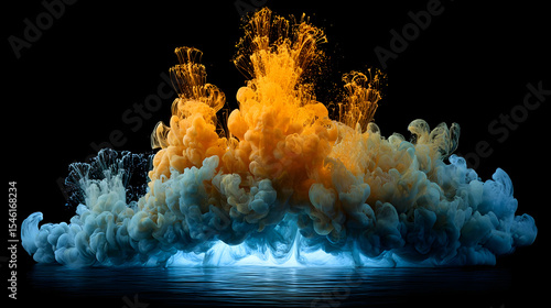 of vivid neon paint splashes blending together in a chaotic motion blur