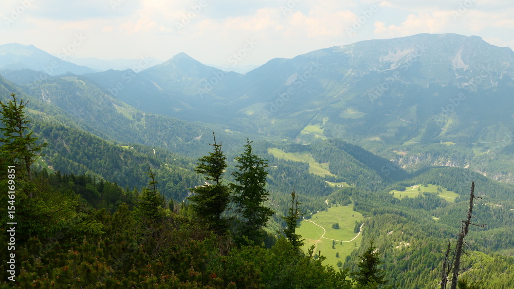 Fototapeta premium Alpenpanorama rund um die Gemeindealpe 