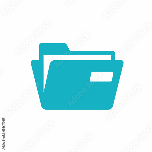 Open and close folders with documents. Folders icons isolated on white background. Folders set