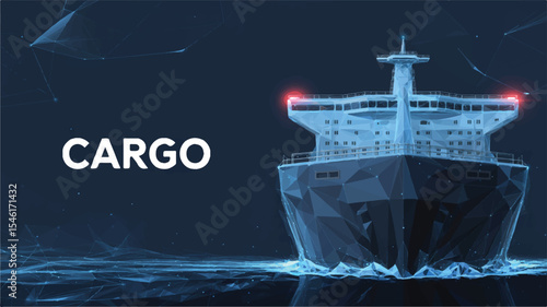 Futuristic Cargo Ship A Digital Illustration