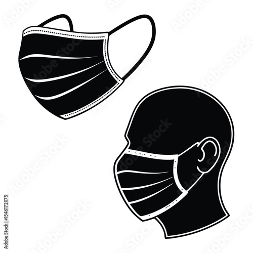 Traditional and Carnival Masks in Silhouette Form