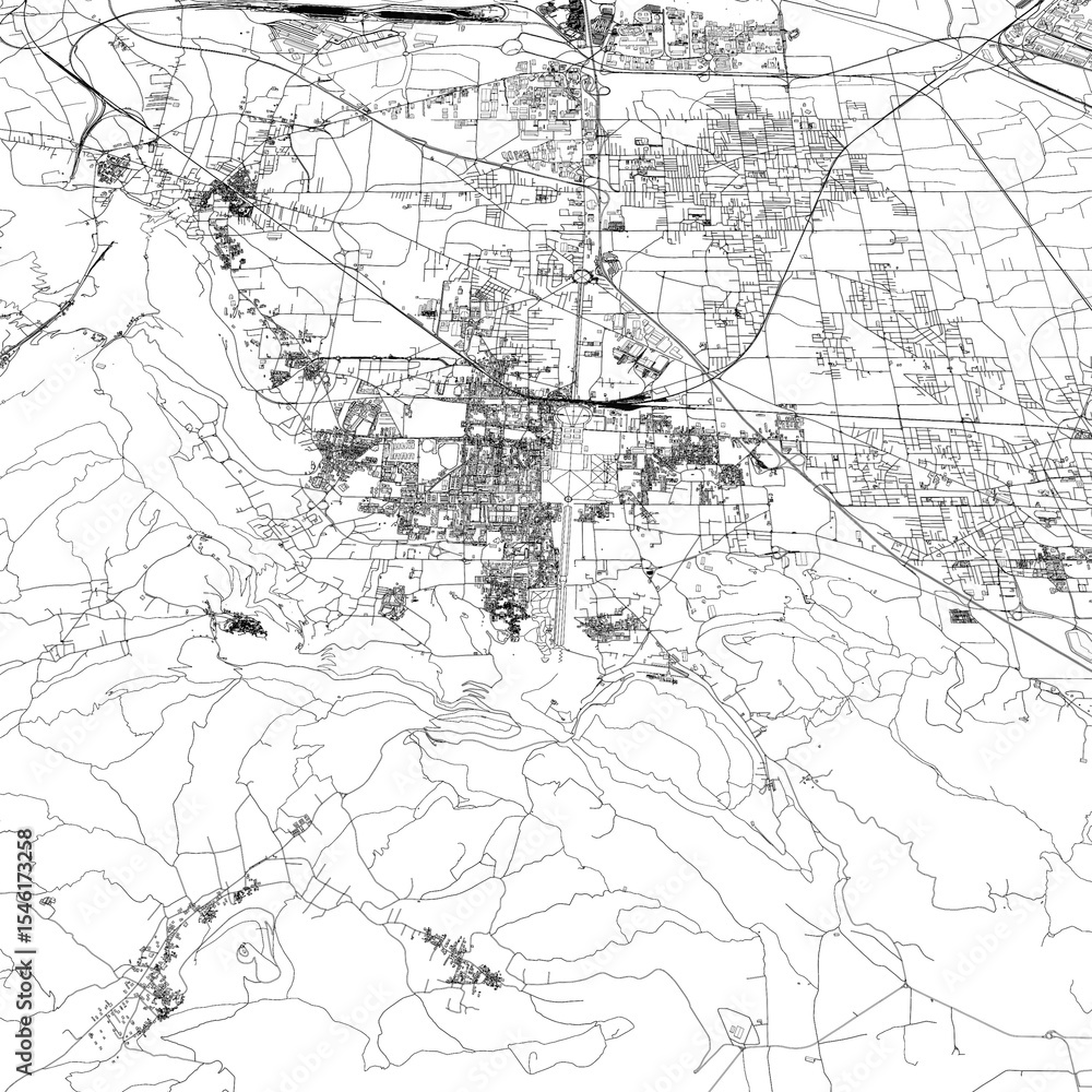 Naklejka premium 3D illustration of city and urban in Caserta Italy