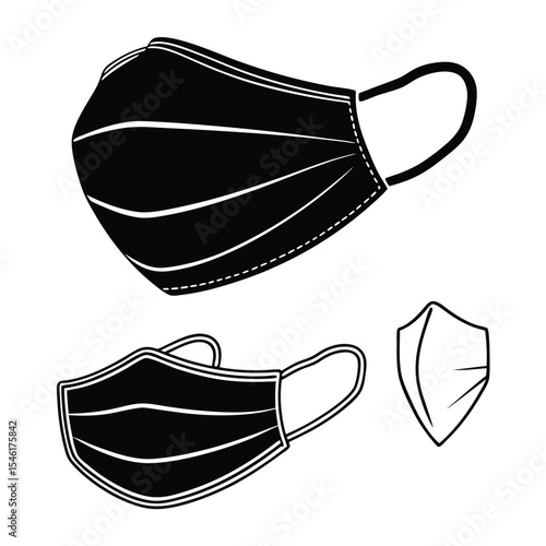 Mask Silhouettes Collection in Minimal Style