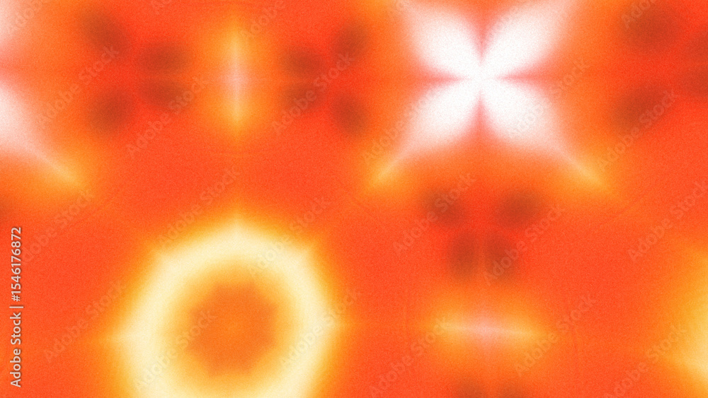 Fototapeta premium Abstract Radiant Burst with Soft Grain Texture, Symmetrical Glow Pattern in Psychedelic Style, Radiating Circular Abstract with Subtle Noise, Kaleidoscopic Starburst with Gradient Flow