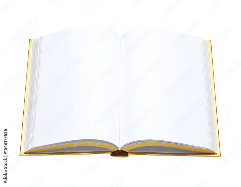 Open book with blank pages for creative projects. Open book with blank pages for creative projects.
