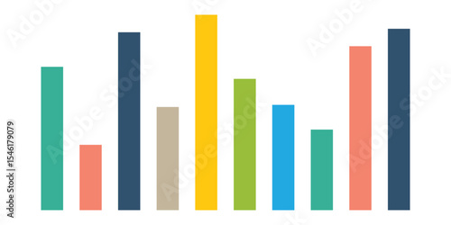A colorful bar graph displaying comparative data across different categories. It uses rectangular bars of various heights and hues to represent data values.