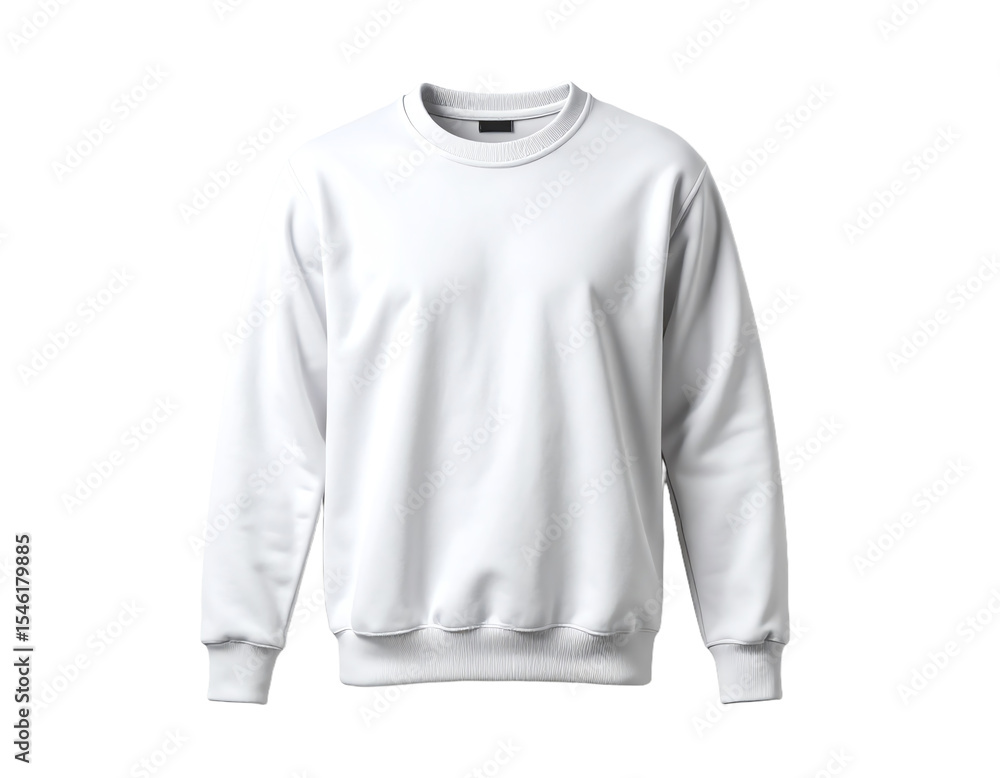 Fototapeta premium Stylish white sweatshirt on transparent background.