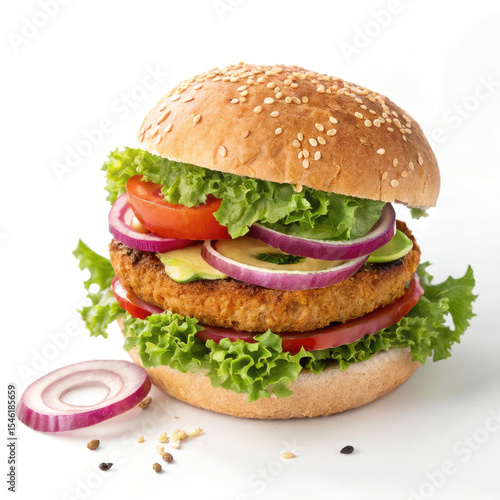 hamburger on a white background