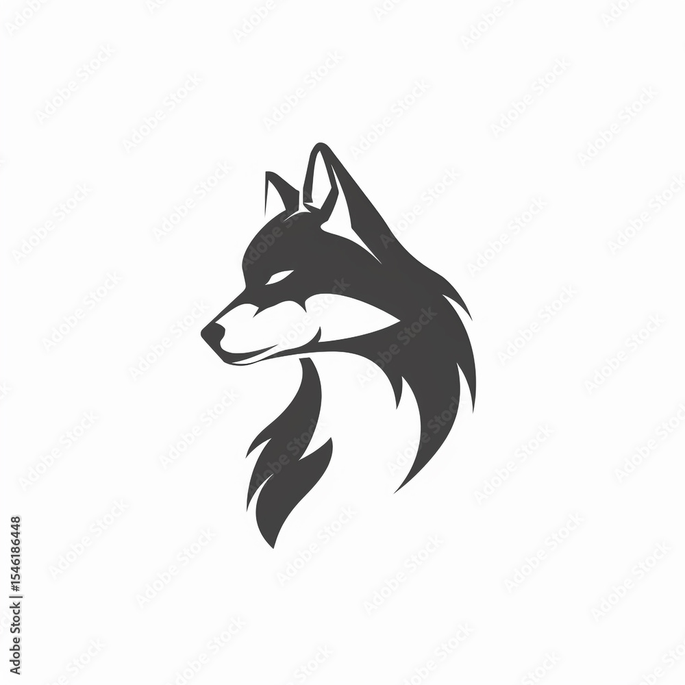 Obraz premium Cute animal face line art vector of puppy, cat, dog, and fox. Perfect for stickers, t-shirts, logos, coloring pages, and pet-themed designs. High-res and easy to use.