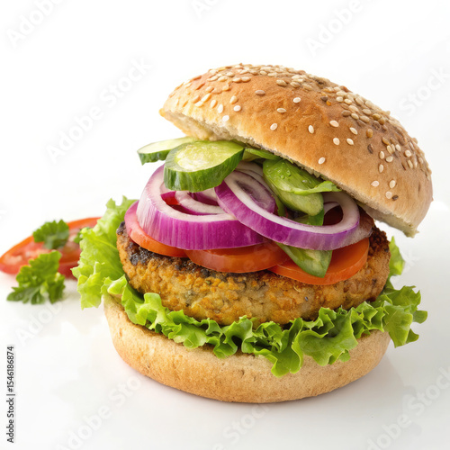 hamburger on a white background