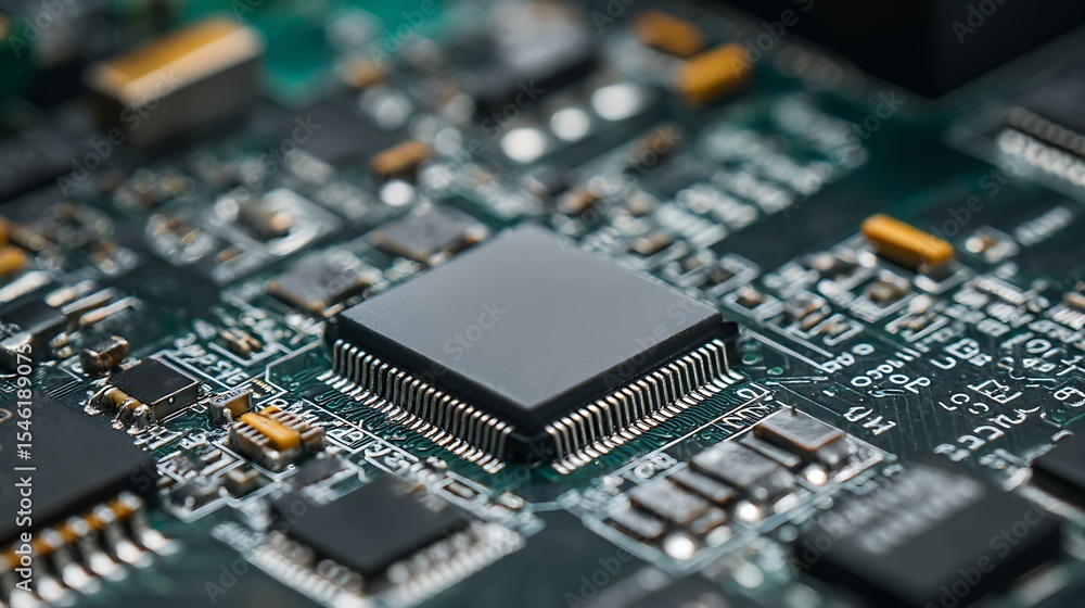 Small microprocessor, microcontroller chip on generic modern desktop PC computer motherboard, object macro, extreme closeup, shallow dof, nobody Electrical components shortage . Small microprocessor, microcontroller chip on generic modern desktop PC computer motherboard, object macro, extreme closeup, shallow dof, nobody Electrical components shortage .