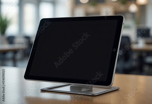 Sleek Tablet Stand Mockup for Business or Retail - Point of Sale Device