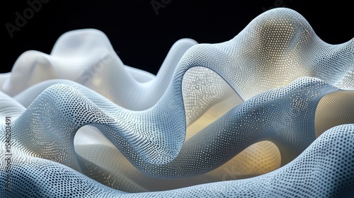 Abstract wavy textile design