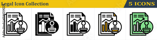 Legal Icon Collection With 5 Style Icon (Outline, Solid, Mixed, Outline Color Lineal and Solid Color Lineal) 