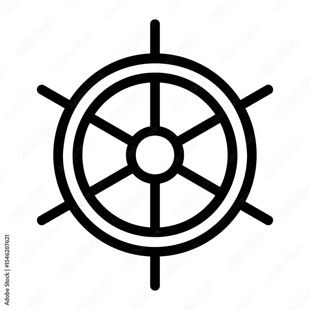 Obraz premium helm line icon