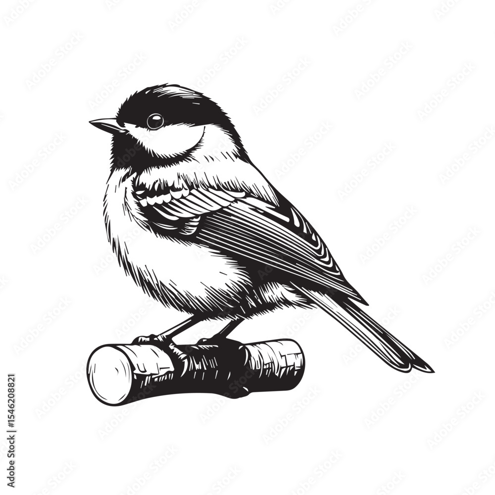 Naklejka premium bird on a branch