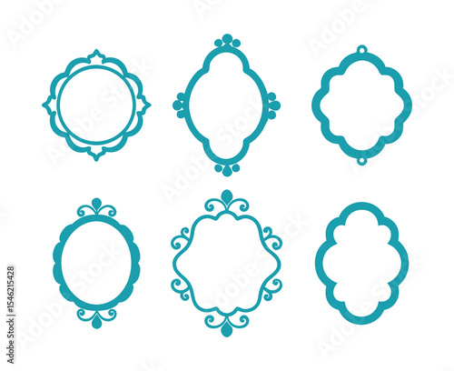 Set of vector labels with flowers
