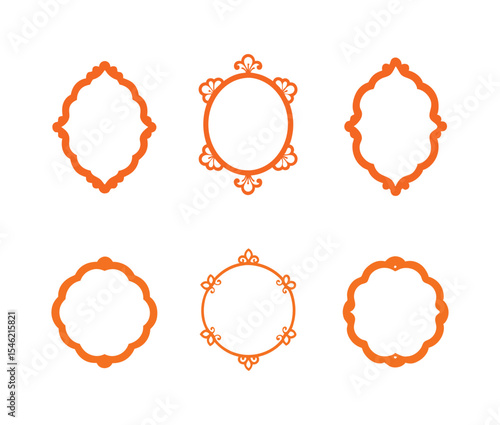 Set of vintage frames, illustration, graphic