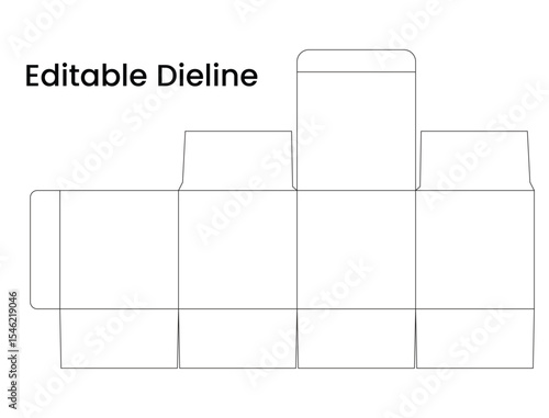 box dieline, dieline template,  folding box dieline, packaging box template, dieline packaging design, 