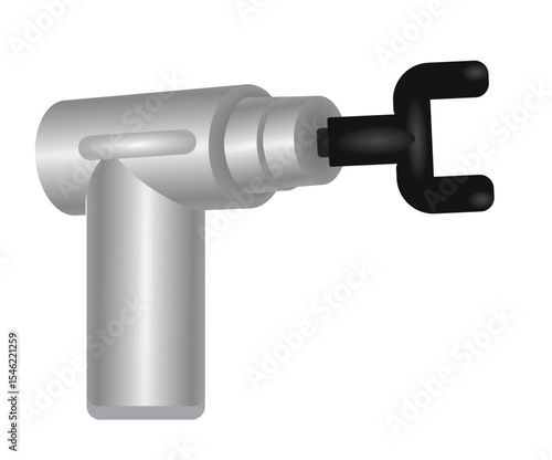 Grey at home massager. vector