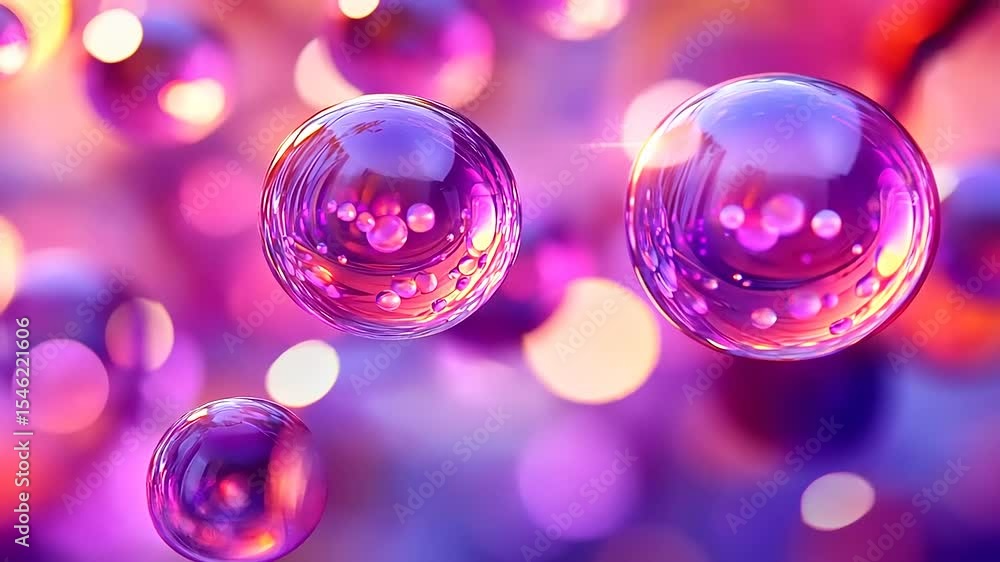 Enchanting spheres of light and color in a captivating abstract design Enchanting spheres of light and color in a captivating abstract design